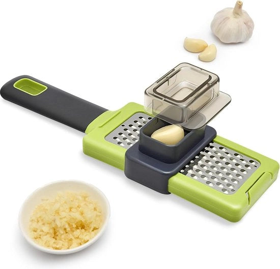 Premiata Presa d'Alio - Resistente alla Ruggine e alla Lavastoviglie - Strumento per Macinare Alio Professionale - Facile da Pulire - Manico Ergonomico Morbido
