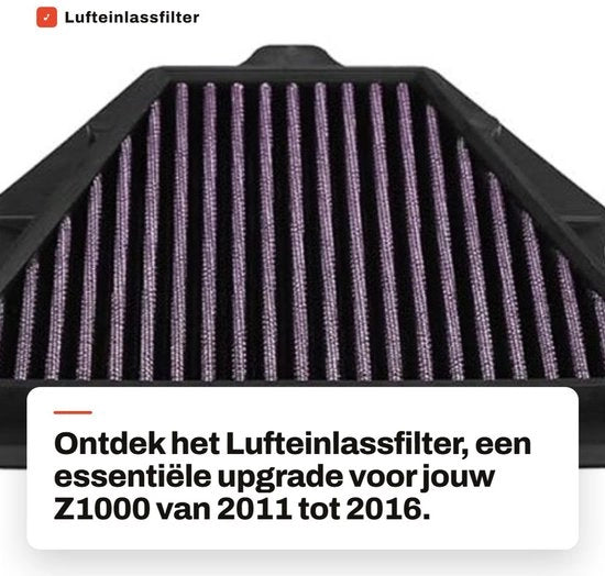 Filtro d'aria per Z1000 2011-2016 - Filtro d'aria per motocicletta - Filtro d'aspirazione - Filtro d'aria per motori - Qualità elevata
