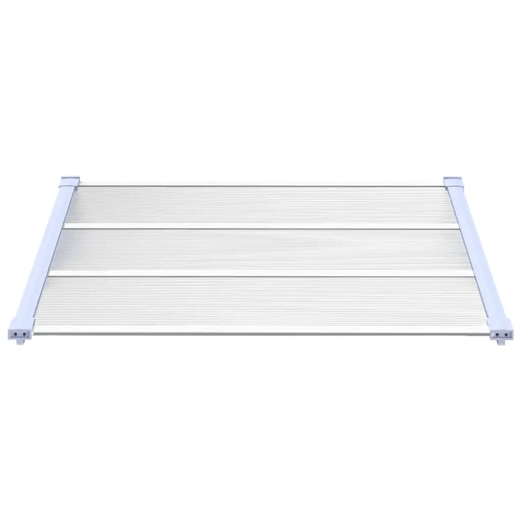 Tettoia per Porta Grigio e Trasparente 122x90 cm Policarbonatocod mxl 103284