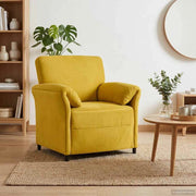 Divano 1 posto Giallo 88 x 83 x 95 cm Velluto 42033932