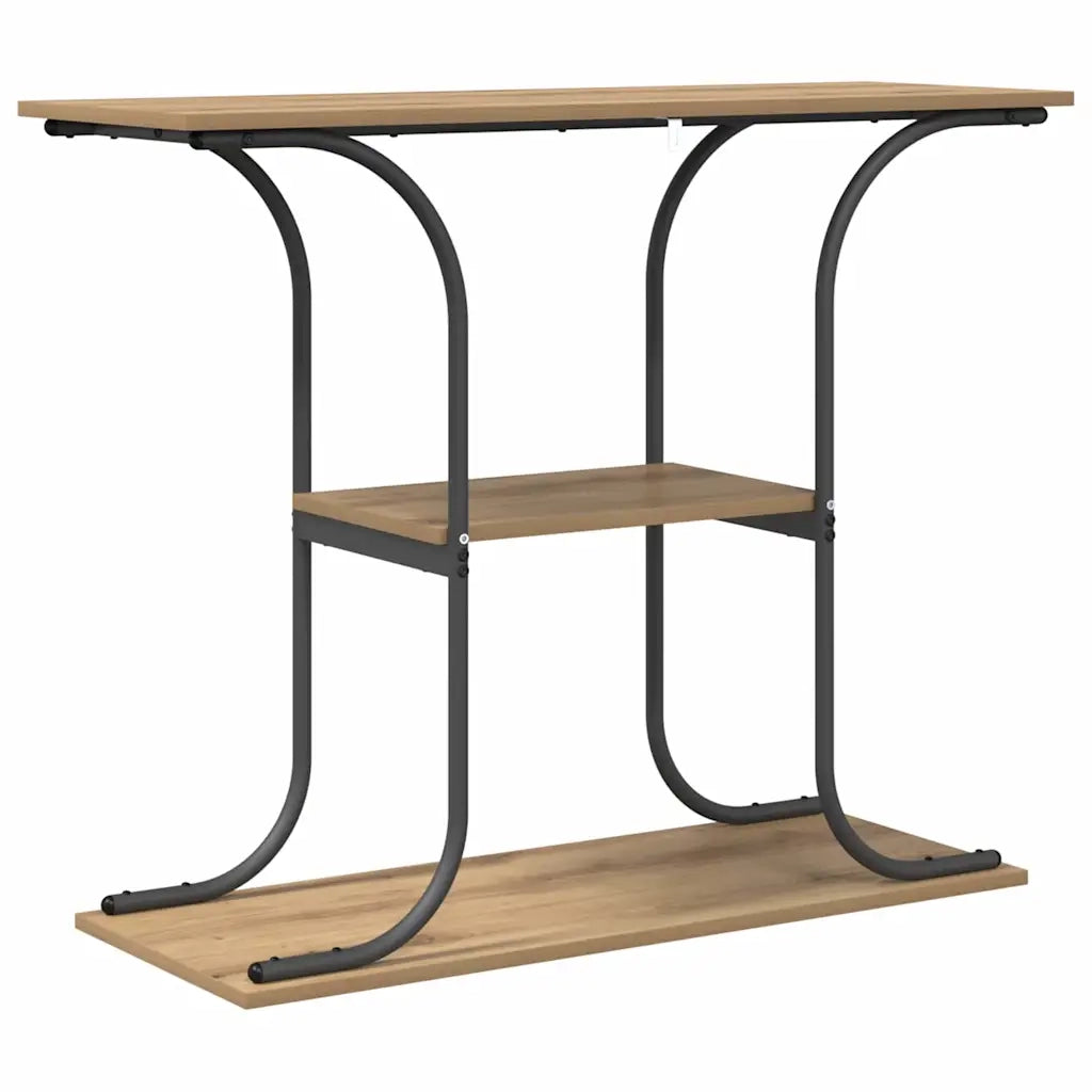 vidaXL Tavolo consolle rovere artigianale 101 x 35 x 80.5 cm