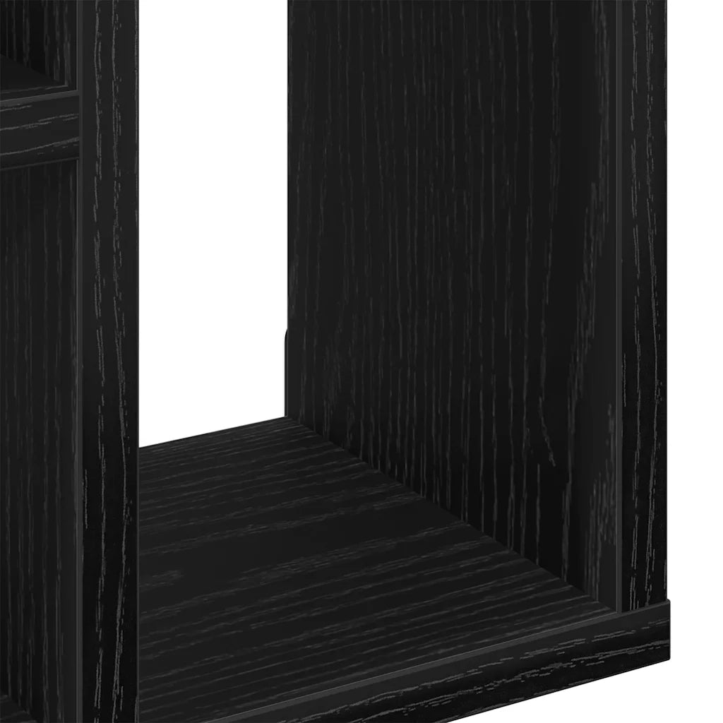 Scaffale a Parete Rovere Nero 45x16x45 cm in Truciolato 862511