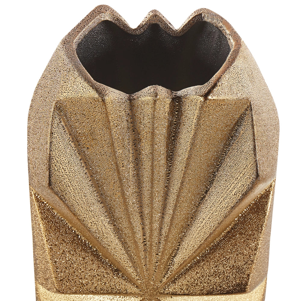 Vaso per fiori in gres porcellanato dorata 37 cm impermeabile Accessorio per la casa Stile glamour