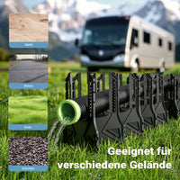 Supporto per tubi acqua di scarico camper caravan e roulotte 4,5 m, estensibile per tubazioni fino a Ø 94 mm, per smaltimento acque nere e grigie in campeggio