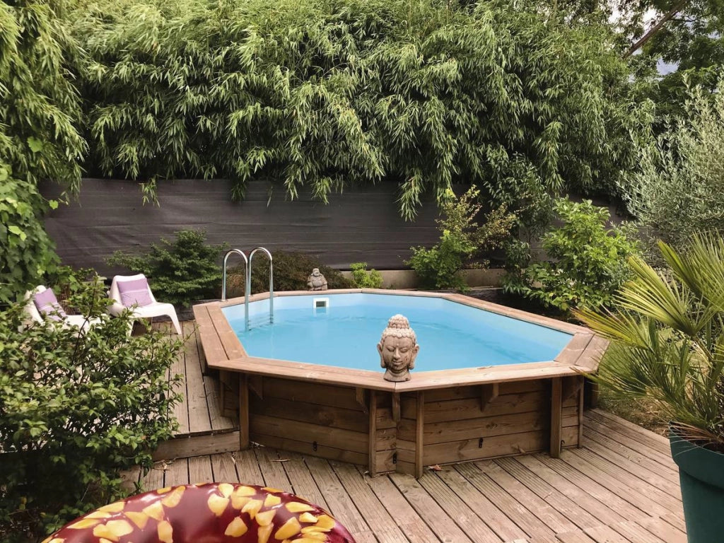 Piscina in legno " Miami 145 " - 4,86 x 3,36 x 1,45 m