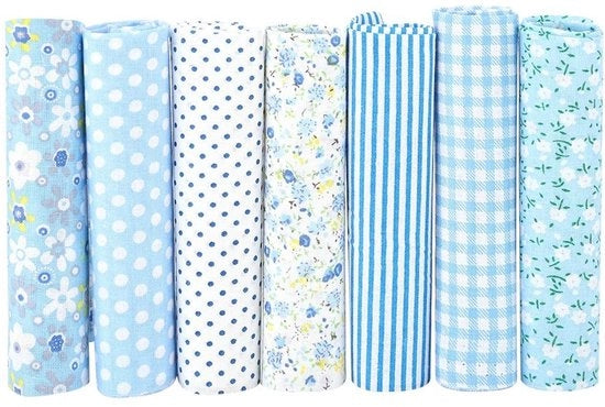 Tessuto di cotone 100% Premium - 3 pezzi 50x50cm - Multifunzionale - Disegno fiorale