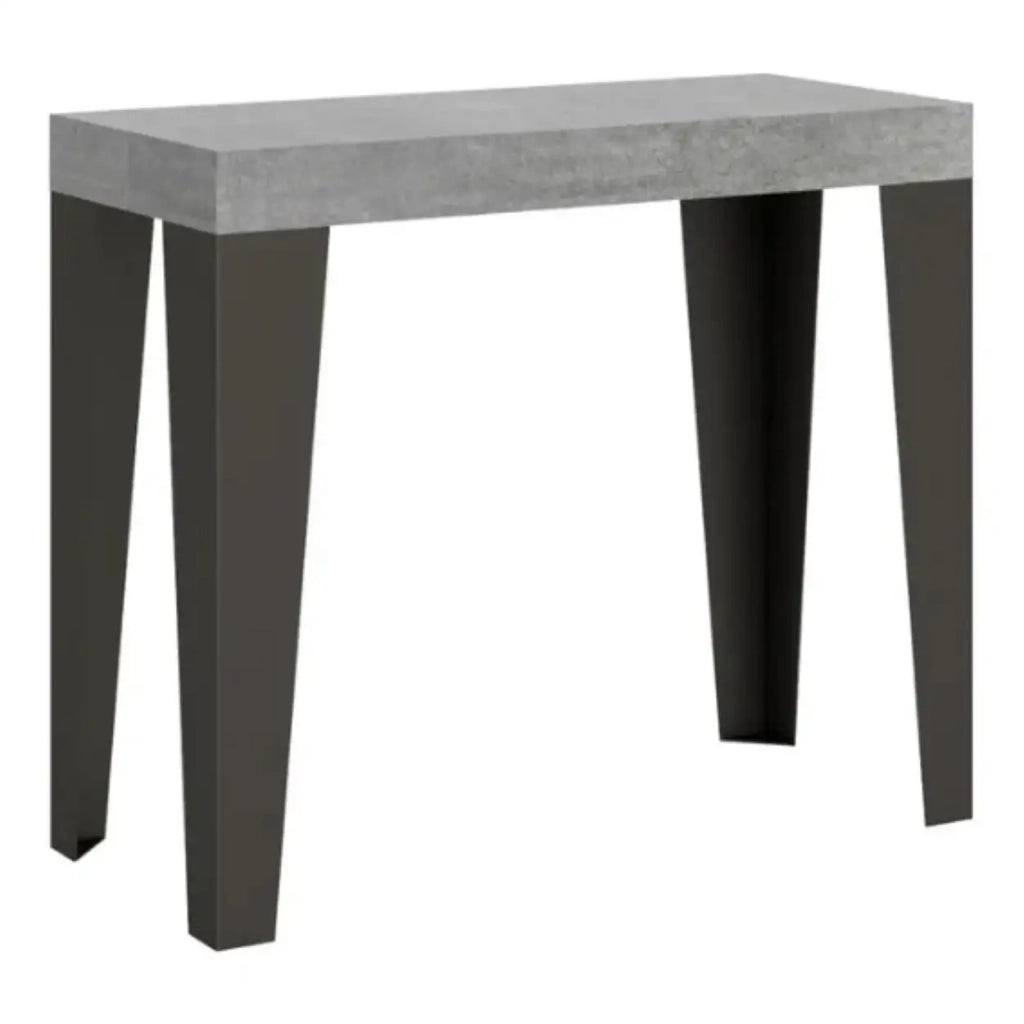 Consolle allungabile 90x40/196 cm Flame Small Premium cemento gambe antracite