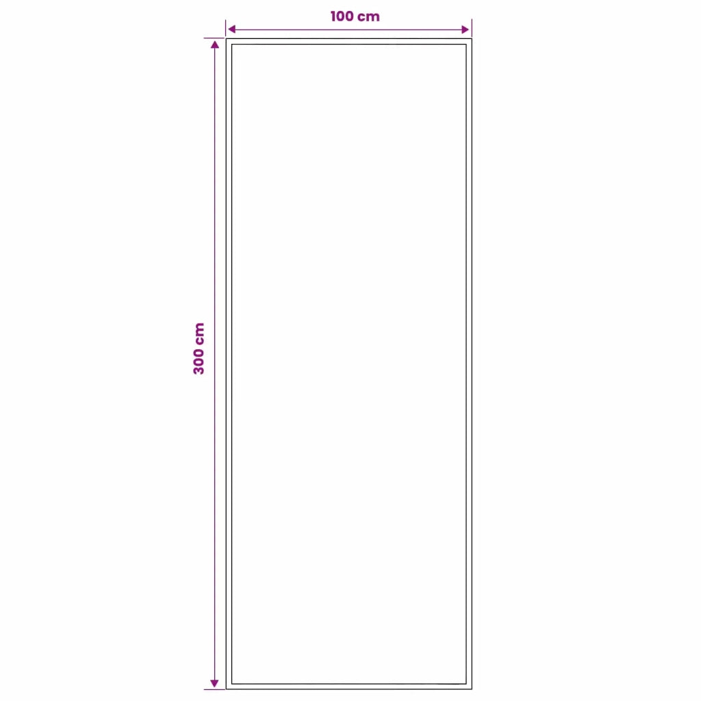 Tappeto Runner FLORNES Tessuto Grigio 100 x 300 cm PP 7 mm 42057418