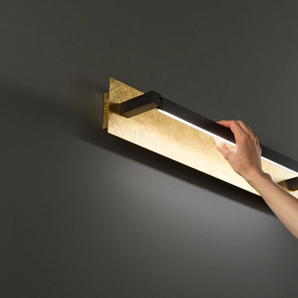 Applique Moderna Foglia Metallo Foglia Oro Led 12W Ip20