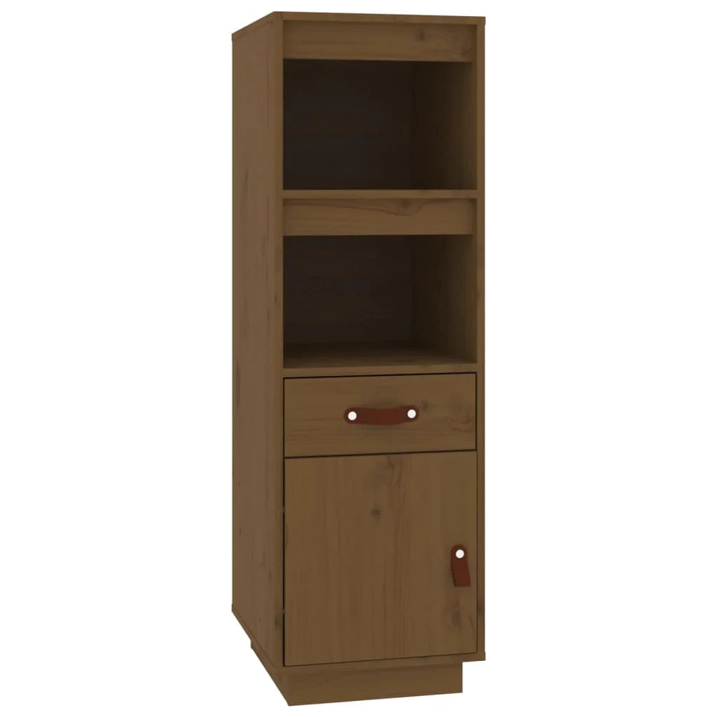 Buffet credenza cassettiera armadio mobile contenitore organizer cucina soggiorno salotto alto 34 x 40 x 108,5 cm legno di pino massiccio marrone 02_0034752