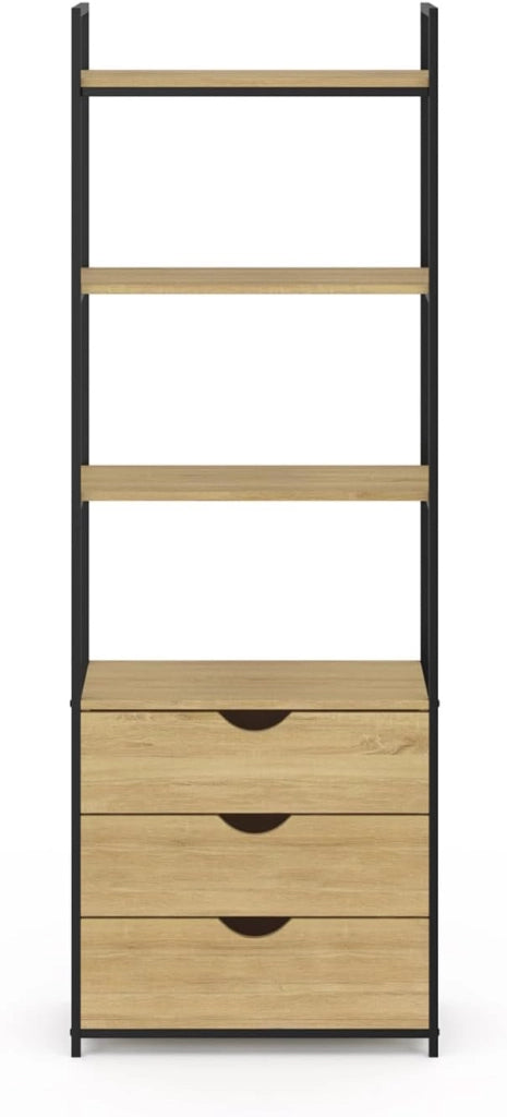 Libreria a 4 livelli con 3 cassetti DETROIT industrial design