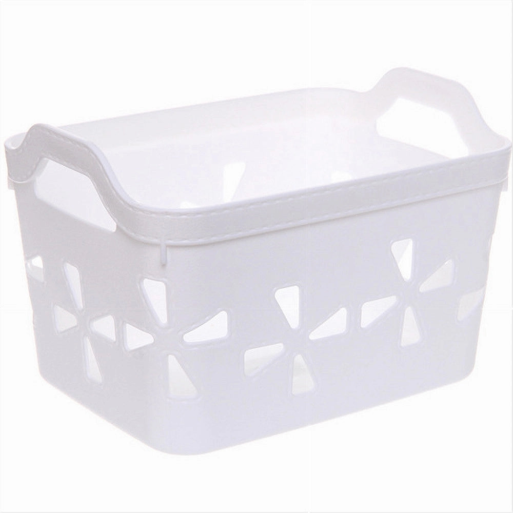 Trade Shop - Cesto Portaoggetti Cestino Porta Tutto Con Maniglie 21x15x14cm Assortiti 10724 -