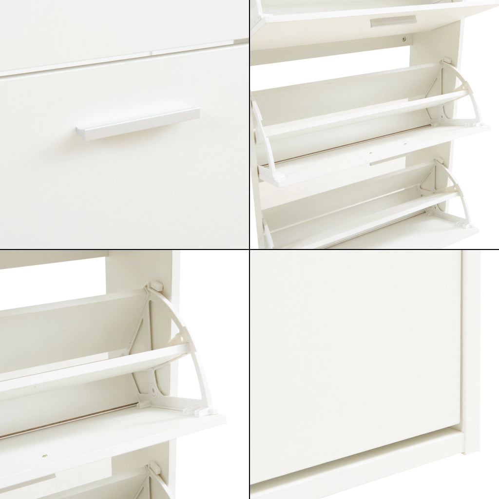 Scarpiera Sykkylven con 5 Contenitori Ribaltabili - Bianco [en.casa]