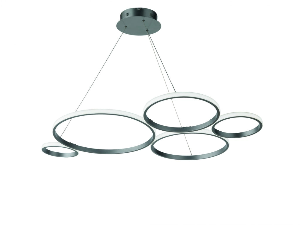 SOSPENSIONE POIS SILVER 4000k 5767lm 60w DIMMERABILE L.108CM