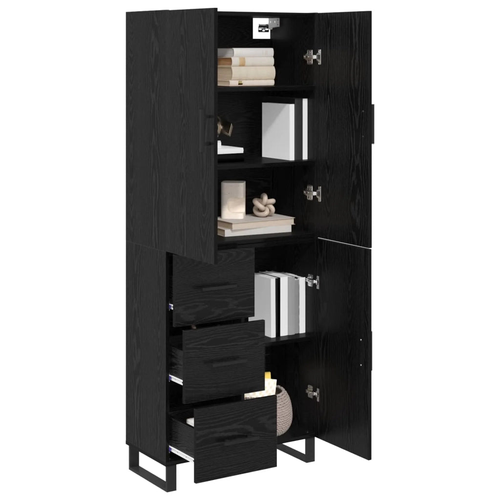 Credenza con cassetto 2 pcs Rovere Nero 69,5 x 34 x 180 cm 3416145