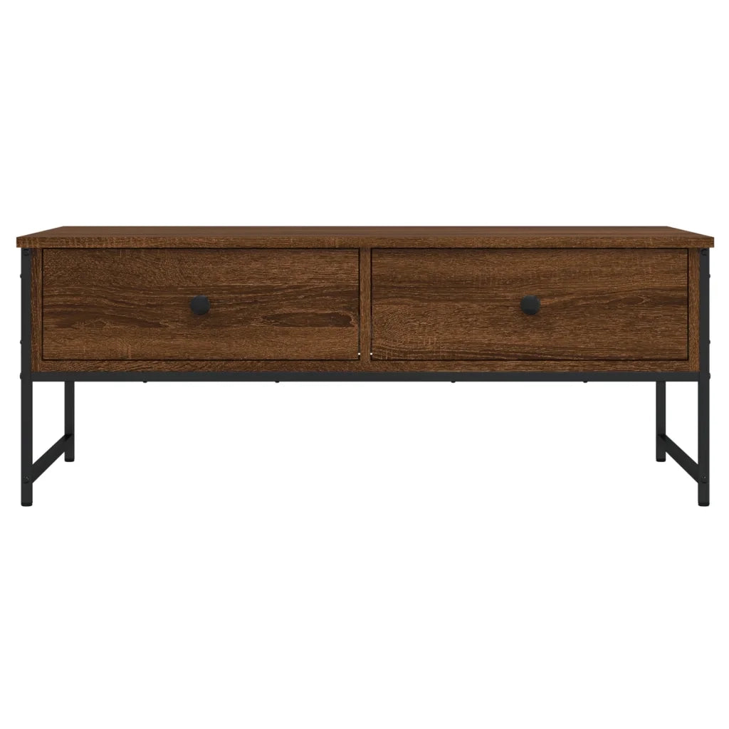 Tavolino Salotto-Tavolino da soggiorno-Tavolo Rovere Marrone 101x49x39,5cm Legno Multistrato