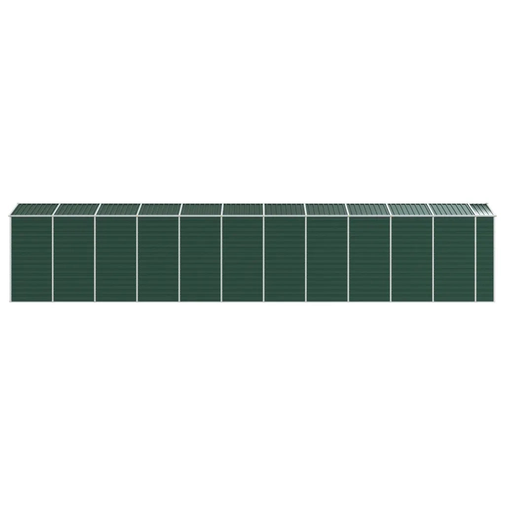 Capanno da Giardino Verde 191x980x198 cm in Acciaio Zincato