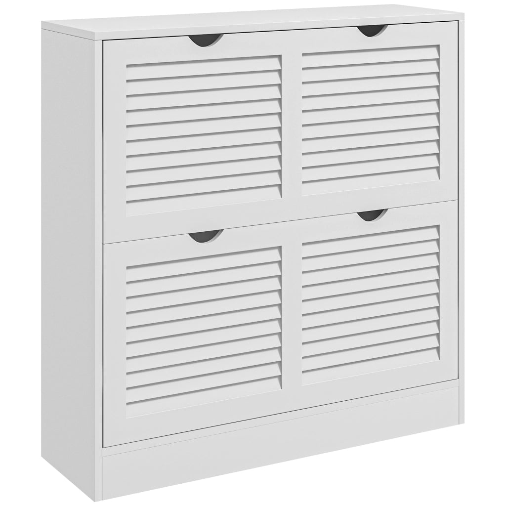 Scarpiera con cassetti e ripiani ¨C zephmum ¨C bianco 81.5x25x83cm
