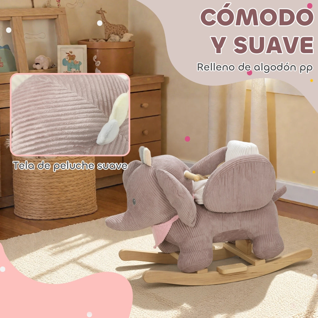 Dondolo per Bambini con Suono ¨C Zephmum ¨C Legno Naturale