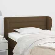 Testiera ad Orecchio-Testata con Orecchie Marrone Scuro 93x23x78/88 cm in Tessuto 633214