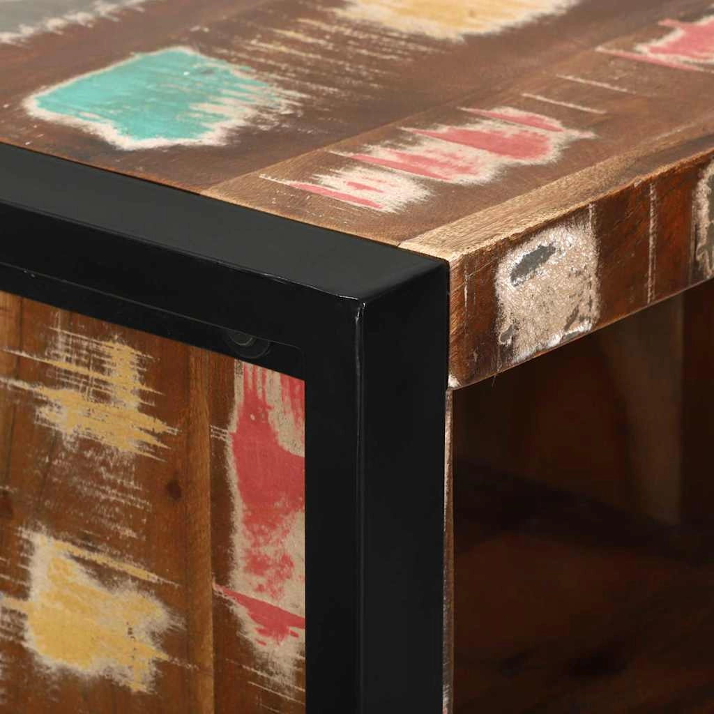 Mobiletto da bagno moderno con spazio interno 40 x 30 x 90 cm in legno riciclato marrone 02_0057647