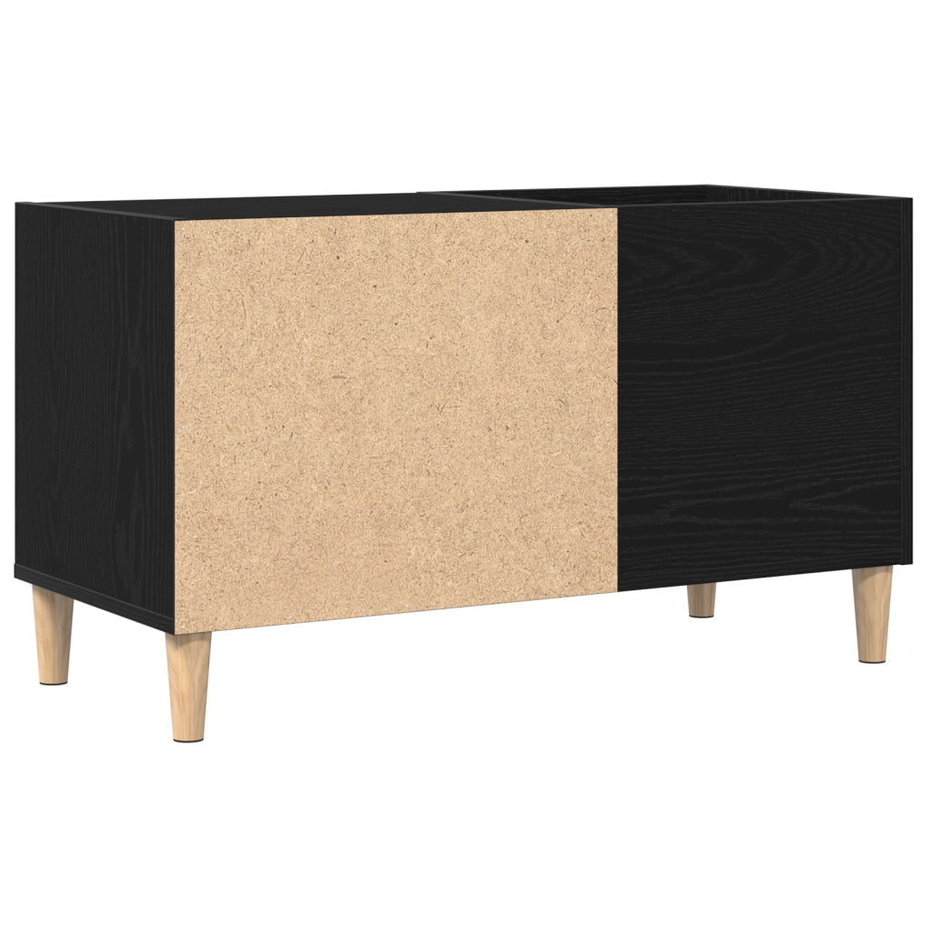 Armadio per dischi  Nero Rovere 84,5x38x48 cm Legno ingegnerizzato