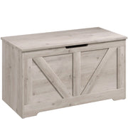 Coffre de Rangement Meuble d'Entrée Rustique 80x40x45cm Gris