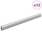 Asta per armadio 12 pz Argento 464 x 15 x 29 mm CFW1750156