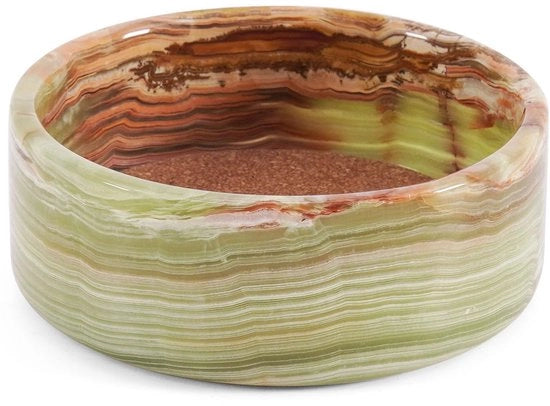 Ottimale Sostituto di Vino in Marmo, Supporto per Bicchieri, Accessori da Cucina, Fatto a Mano con Marmo Verde Onice, 14 cm