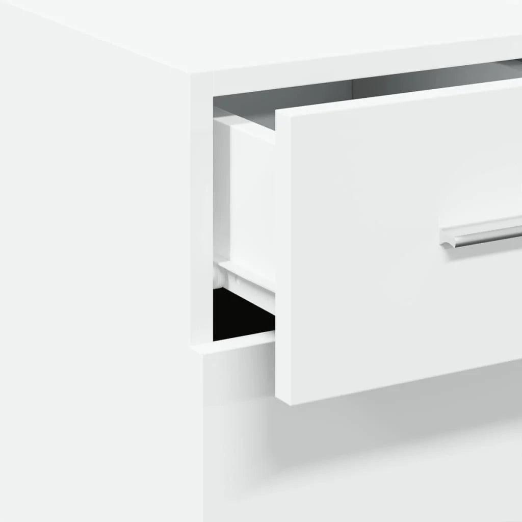 Buffet credenza cassettiera mobiletto mobile contenitore organizer cucina soggiorno salotto 30 x 42,5 x 93 cm legno ingegnerizzato bianco 02_0030226