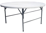 Cheonda - Tavolo Pieghevole Catering - Piano In Polietilene Alta Densità - Tondo Ø 150 Cm - Tubo Ø 28 X 1 Mm