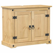 Mobile Lavabo | Armadio Lavabo da Bagno Corona 73x33x60cm Legno Massello di Pino
