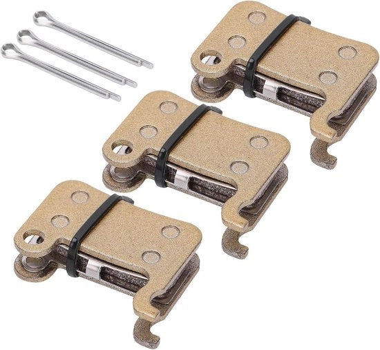 Kit di freni per bicicletta da montagna e elettrica - Freni a disco metallici - Accessorio di ricambio per biciclette e scooter - 3 paia.