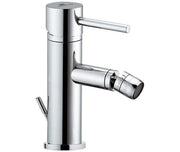 Rubinetto suvi per bidet dotato di scarico, caratterizzato da un design minimale e linee tonde