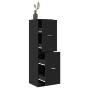 Armadietto da Farmacia Nero 40x41x144,5 cm in Truciolato 3309637