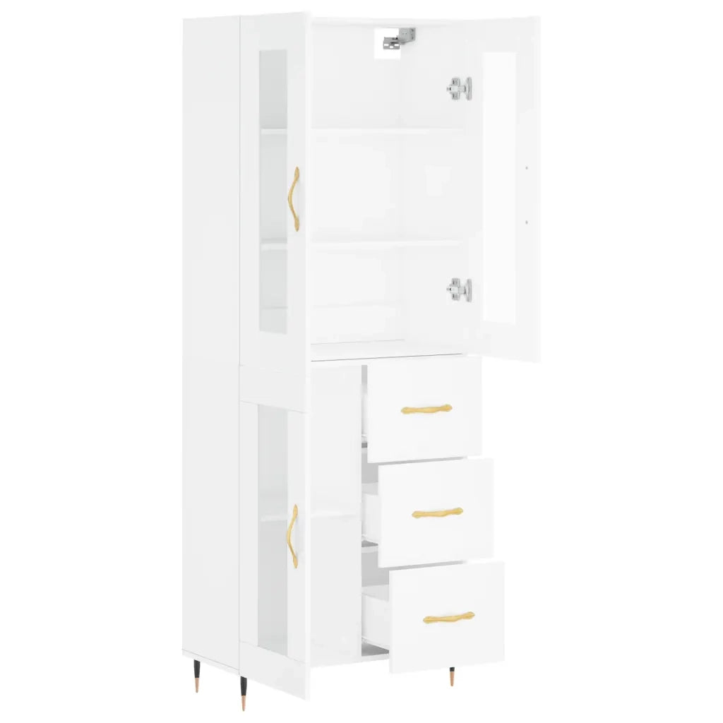 Credenza Bianca 69,5x34x180 cm in Legno Multistrato 3198577