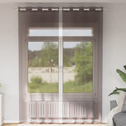 Tende in Voile con Occhielli 2 pz Marrone 140x300 cm 4102070