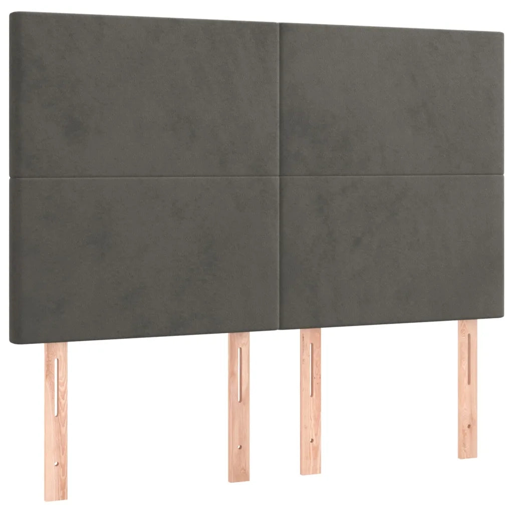 Letto a Molle con Materasso e LED Grigio Scuro 140x200 cm 3136006