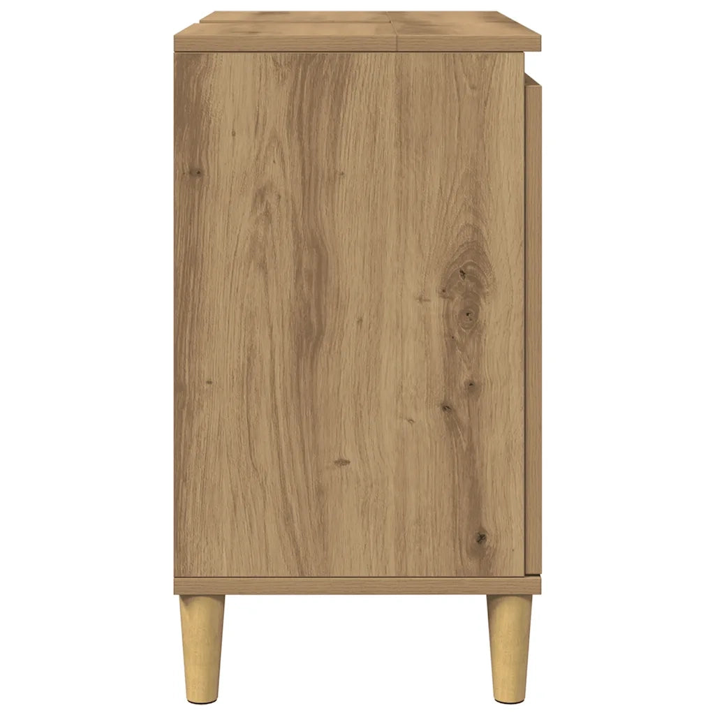 Mobile Lavabo Rovere Artigianale 58x33x60 cm Legno Multistrato 857115