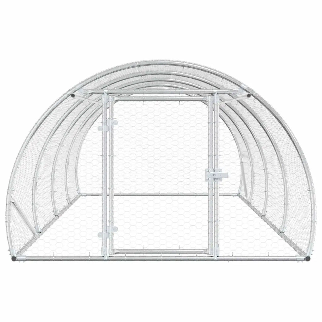 Pollaio Argento 400 x 150 x 100 cm Acciaio zincato 3434661