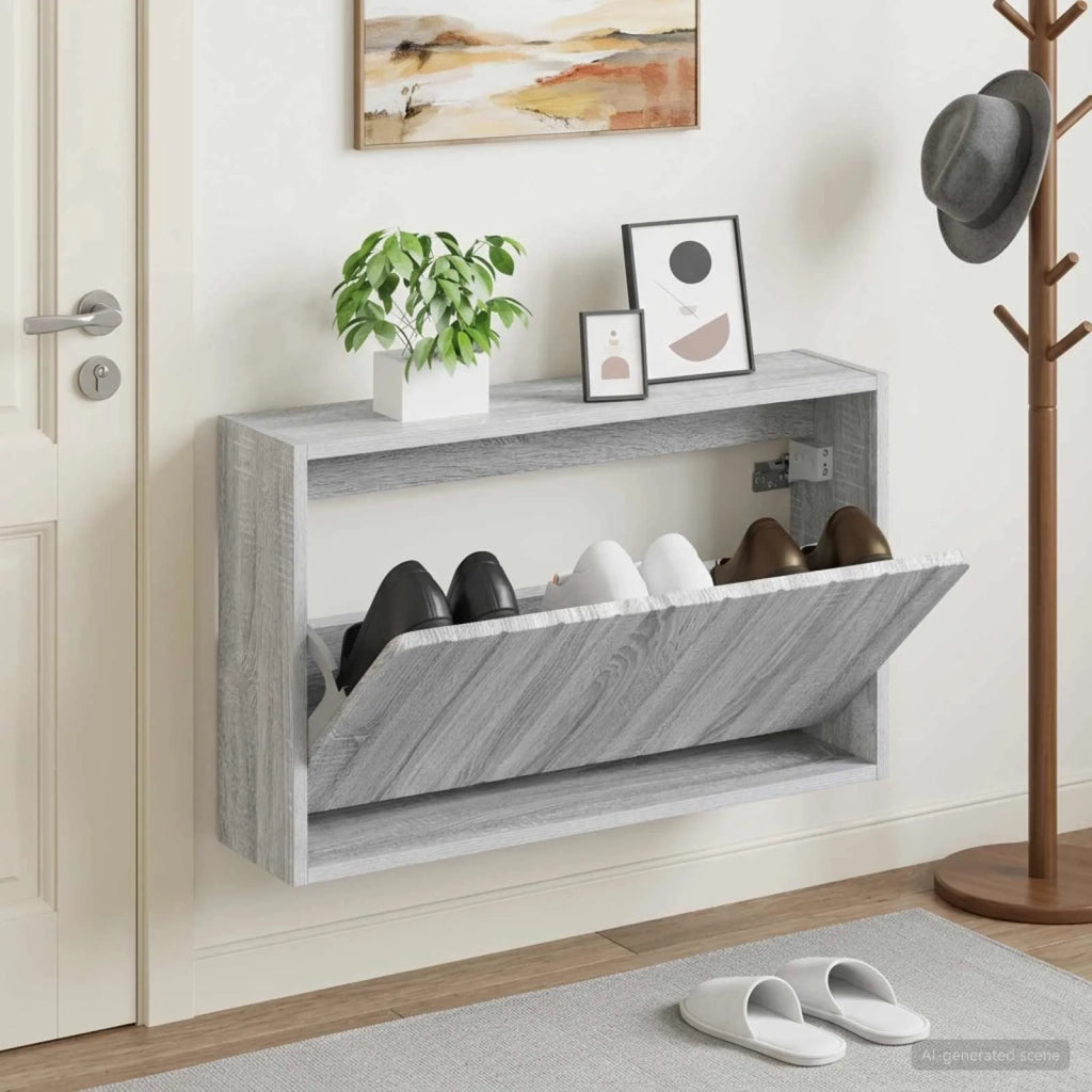 Mobiletto per Scarpe da Muro ZWOLLE 71 x 17 x 43 cm 896411