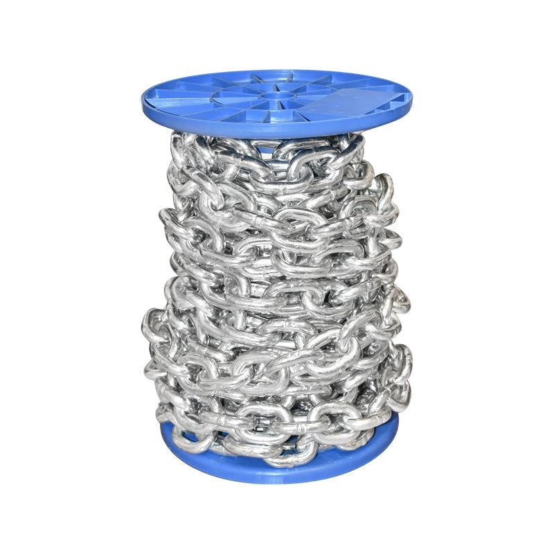 Catena elettrozincata DIN766 fi10 10m/rotolo tamburo di plastica