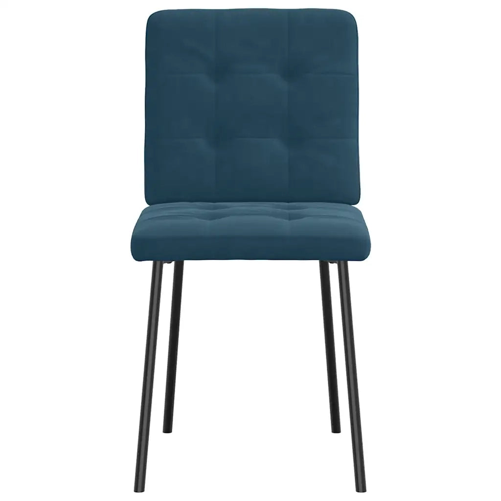 Sedie da Pranzo 4 pz Blu in Velluto 3315167