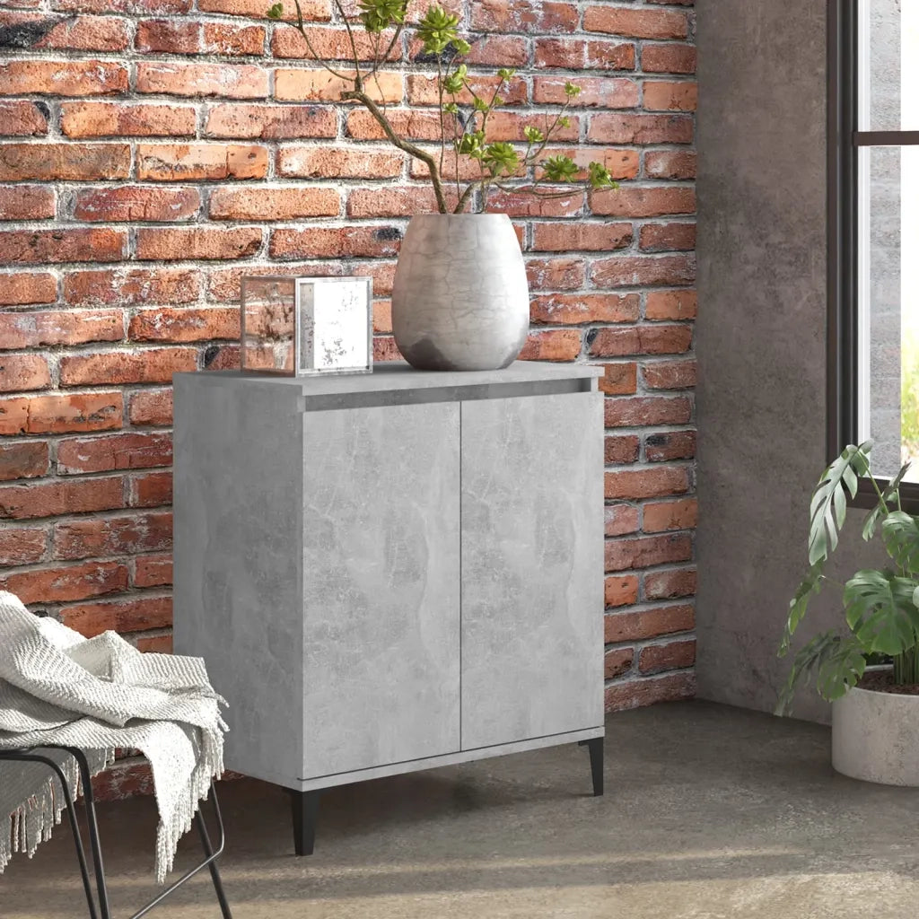 Credenza-Buffet-Armadio da cucina Grigio Cemento 60x35x70 cm in Legno Multistrato 476425