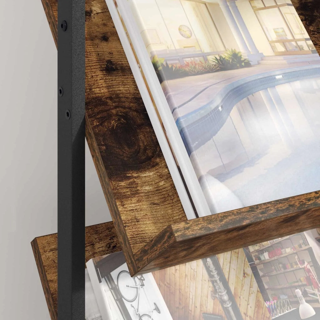 Scaffale per riviste Rovere fumé 68 x 40 x 123.5 cm 899545