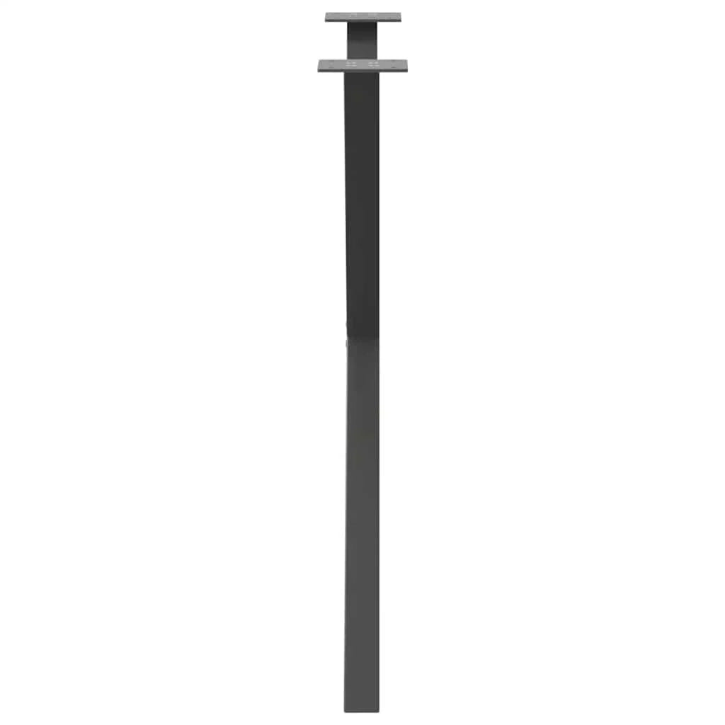 Set di 2 gambe per tavolo da pranzo a forma di X 70 x 72-73 cm finitura moderna stabile acciaio antracite 02_0057191