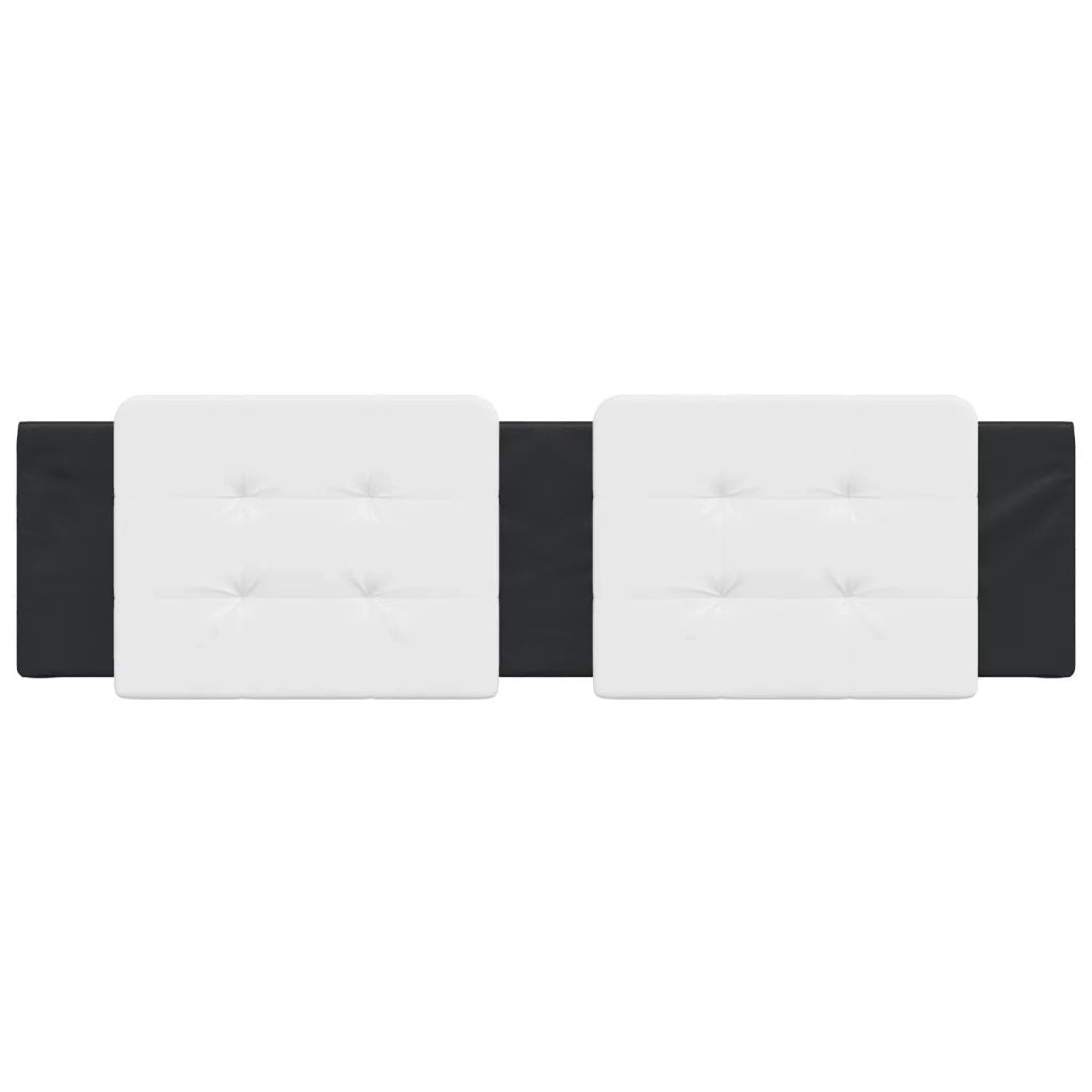 Cuscino Testiera Bianco e Nero 180 cm in Similpelle