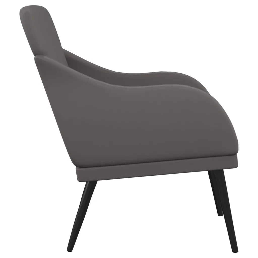 Poltrona Grigia 63x76x80 cm Similpelle 351427