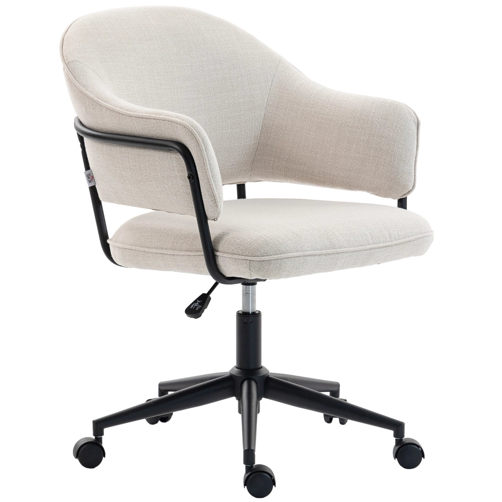 Sedia da ufficio ergonomica ¨C zephmum ¨C 63x65x83-92 cm, crema