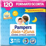 Luiers Midi da 3 (4-9 kg) - 120 Stuks - Ultra Assorbenti e Sostenibili